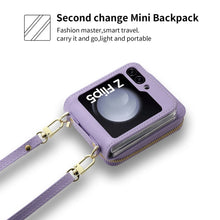 Load image into Gallery viewer, Leather Crossbody Wallet CASase For Z Flip 5