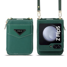 Load image into Gallery viewer, Leather Crossbody Wallet CASase For Z Flip 5