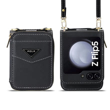 Load image into Gallery viewer, Leather Crossbody Wallet CASase For Z Flip 5