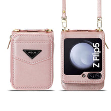 Load image into Gallery viewer, Leather Crossbody Wallet CASase For Z Flip 5