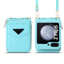 Load image into Gallery viewer, Leather Crossbody Wallet CASase For Z Flip 5