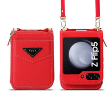 Load image into Gallery viewer, Leather Crossbody Wallet CASase For Z Flip 5
