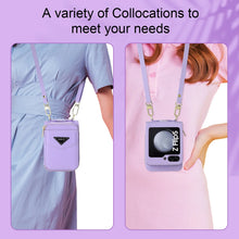 Load image into Gallery viewer, Leather Crossbody Wallet CASase For Z Flip 5