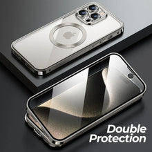 Load image into Gallery viewer, iPhone - Dual Magnetic Alluminium Body Magsafe Glass Case