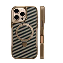 Load image into Gallery viewer, Carbon Fiber Kickstand Cover- iPhone Series