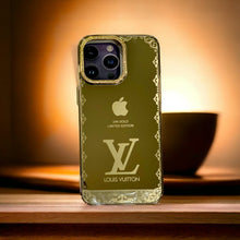 Load image into Gallery viewer, iPhone 14 Series Diamonds Studded Royal Gold Protective Case