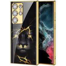 Load image into Gallery viewer, Galaxy S23 Ultra Lion Pattern Inspirational Glass Case