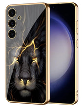Load image into Gallery viewer, Galaxy S24 Lion Pattern Inspirational Glass Case