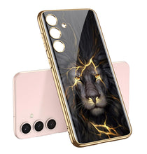 Load image into Gallery viewer, Galaxy S24 Lion Pattern Inspirational Glass Case