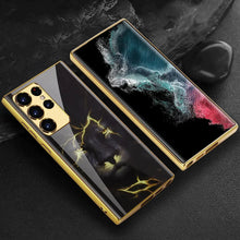 Load image into Gallery viewer, Galaxy S24 Ultra Lion Pattern Inspirational Glass Case