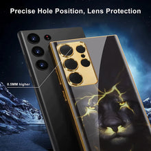 Load image into Gallery viewer, Galaxy S24 Ultra Lion Pattern Inspirational Glass Case