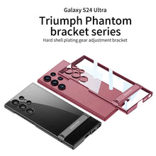 Load image into Gallery viewer, Ultra Clear Hybrid Transparent Side Stand Case For Galaxy S24 Ultra