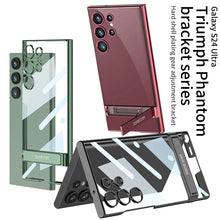 Load image into Gallery viewer, Ultra Clear Hybrid Transparent Side Stand Case For Galaxy S24 Ultra