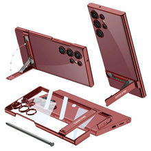 Load image into Gallery viewer, Ultra Clear Hybrid Transparent Side Stand Case For Galaxy S24 Ultra