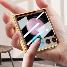 Load image into Gallery viewer, Samsung Galaxy Z Flip 5 Lion Pattern Glass Case