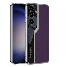 Load image into Gallery viewer, Classic Electroplated Plain Leather Case for Galaxy S24