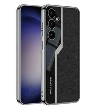 Load image into Gallery viewer, Classic Electroplated Plain Leather Case for Galaxy S24