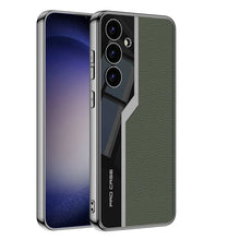 Load image into Gallery viewer, Classic Electroplated Plain Leather Case for Galaxy S24