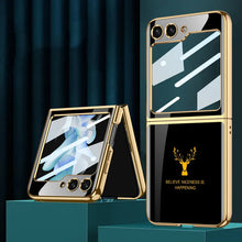 Load image into Gallery viewer, Samsung Galaxy Z Flip 5 Deer Pattern With Front Glass Case