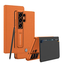 Load image into Gallery viewer, NobleGuard Matte Leather Flip Case – S26 Ultra