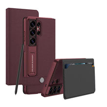 Load image into Gallery viewer, NobleGuard Matte Leather Flip Case – S26 Ultra