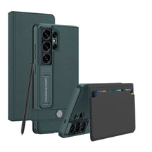 Load image into Gallery viewer, NobleGuard Matte Leather Flip Case – S26 Ultra