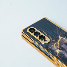 Load image into Gallery viewer, Galaxy Z Fold Series Lion Pattern Glass Cover Case