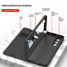 Load image into Gallery viewer, Flip Leather Case With Side Pen Slot For Galaxy Z Fold 5