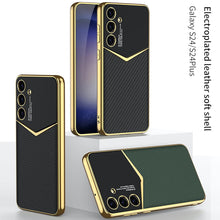 Load image into Gallery viewer, Royal Gold Plated Luxury Leather Case - Samsung
