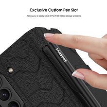 Load image into Gallery viewer, Flip Leather Case With Side Pen Slot For Galaxy Z Fold 5