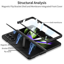 Load image into Gallery viewer, Ultra Thin Leather Case With Bracket For Galaxy Z Fold 5