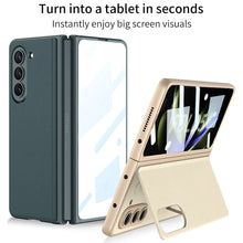 Load image into Gallery viewer, Ultra Thin Leather Case With Bracket For Galaxy Z Fold 5