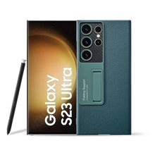 Load image into Gallery viewer, Galaxy S23 ULTRA Protective Standing Leather Cover With S Pen Slot
