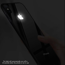 Load image into Gallery viewer, iPhone XR LED Logo Glass Back Case