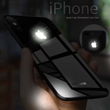 Load image into Gallery viewer, iPhone XR LED Logo Glass Back Case