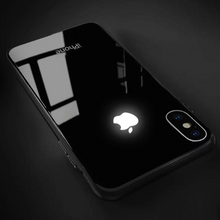 Load image into Gallery viewer, iPhone XR LED Logo Glass Back Case