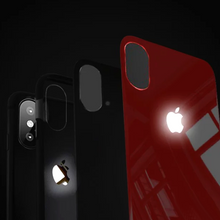 Load image into Gallery viewer, iPhone XR LED Logo Glass Back Case