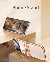 Load image into Gallery viewer, Plating Galaxy Z Flip 4 Case with Luxury Ring, Hing Part and Lens Protector
