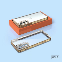 Load image into Gallery viewer, OnePlus Series Electroplating Boarder Designed Transparent Glitter Case