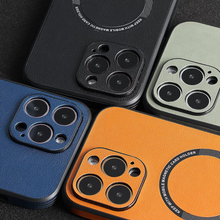 Load image into Gallery viewer, Modish Leather MagSafe Phone Case - For iPhone 15 Series