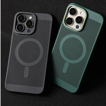 Load image into Gallery viewer, iPhone 15 Series - Cooling MagSafe Wireless Charging Ultra thin Grid Phone Case