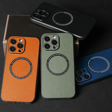 Load image into Gallery viewer, Modish Leather MagSafe Phone Case - For iPhone 15 Series