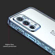 Load image into Gallery viewer, OnePlus Series Electroplating Boarder Designed Transparent Glitter Case