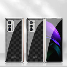 Load image into Gallery viewer, Galaxy Z Fold3 Check Pattern Glass Case