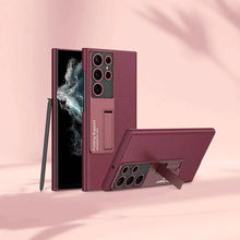 Load image into Gallery viewer, Galaxy S23 ULTRA Protective Standing Leather Cover With S Pen Slot