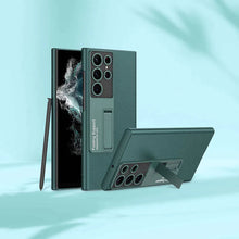 Load image into Gallery viewer, Galaxy S23 ULTRA Protective Standing Leather Cover With S Pen Slot