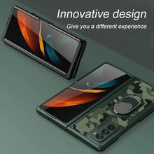 Load image into Gallery viewer, Galaxy Z Fold 3 Foldable Shockproof PC Case with Ring Holder