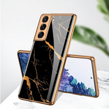 Load image into Gallery viewer, Galaxy S21 Marble Texture Glass Case