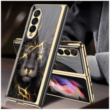 Load image into Gallery viewer, Galaxy Z Fold Series Lion Pattern Glass Cover Case
