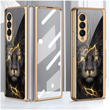 Load image into Gallery viewer, Galaxy Z Fold Series Lion Pattern Glass Cover Case